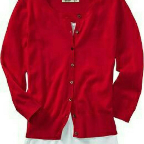 CUTE RED CARDIGAN. GREAT FOR THE FALL - Picture 3 of 3